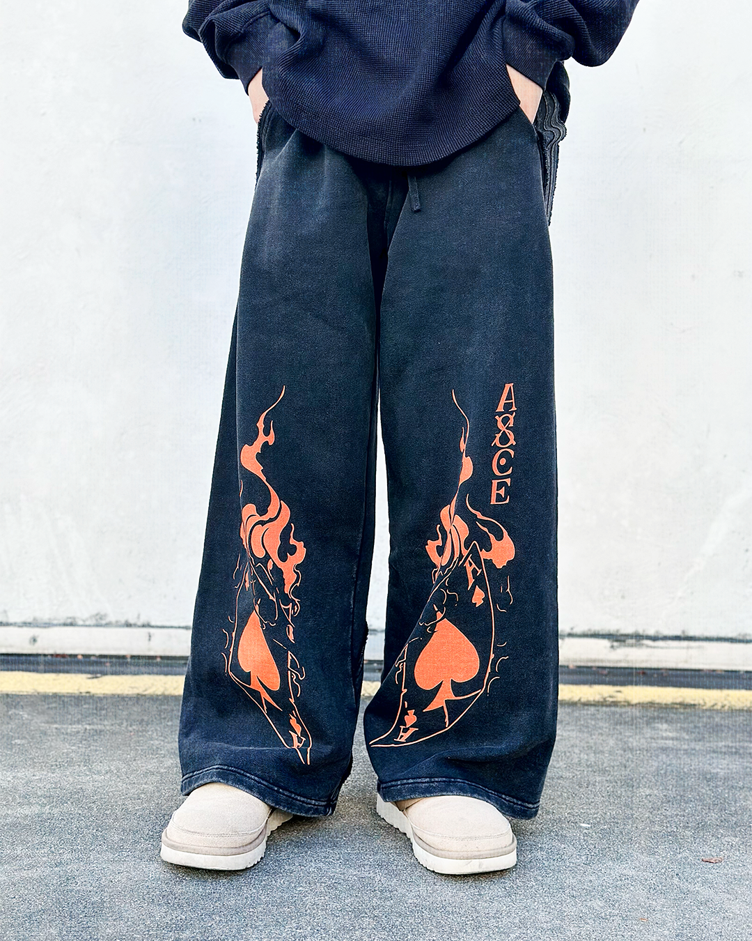 Ace Flame Spade Wash Blackberry Sweats