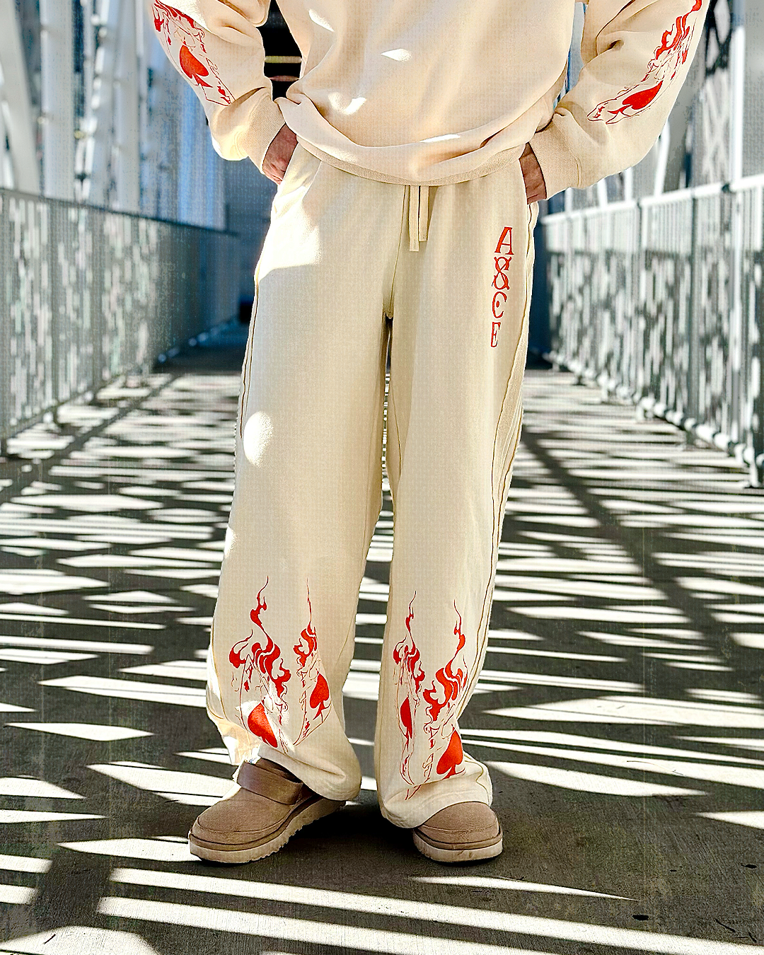 Ace Flame Spade Apricot Sweats