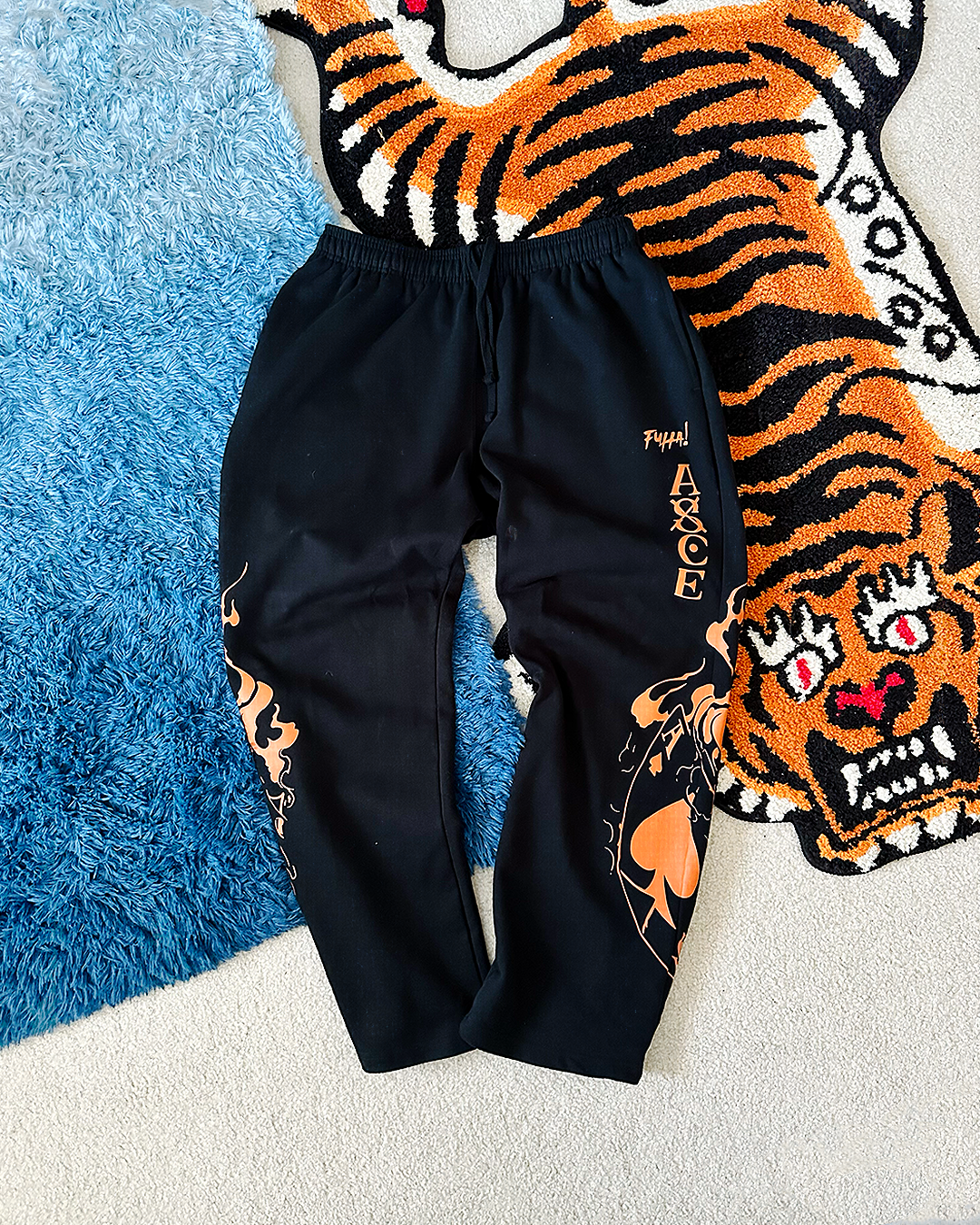 Ace Flame Spade Black Sweatpants