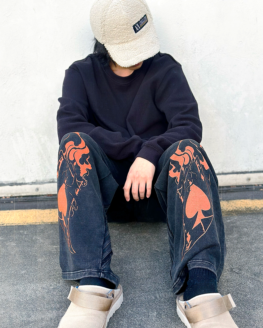 Ace Flame Spade Wash Blackberry Sweats