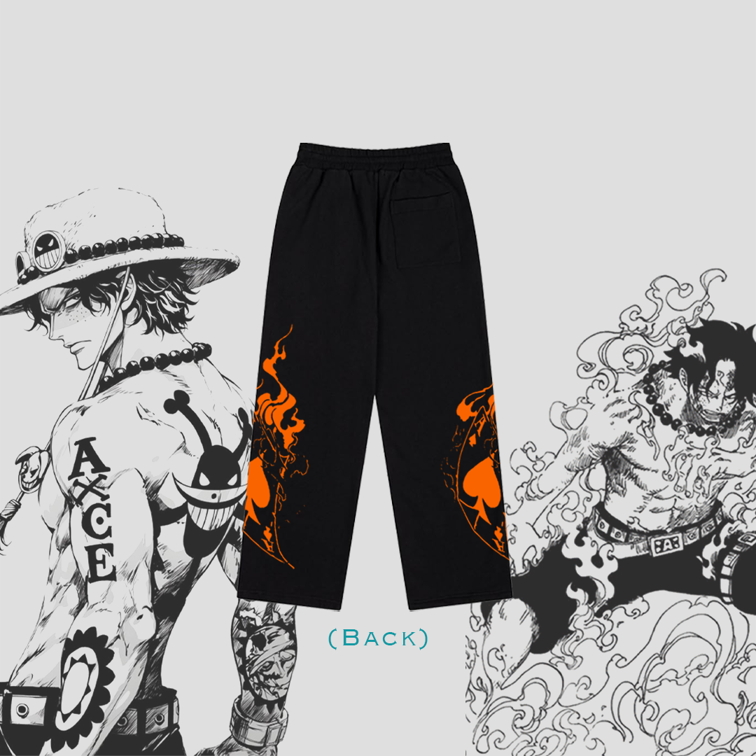 Ace Flame Spade Black Sweatpants