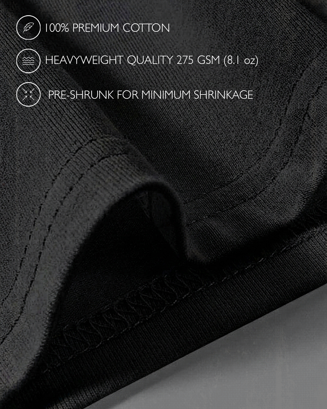 Captain 4-Panel Black Oversized Tee