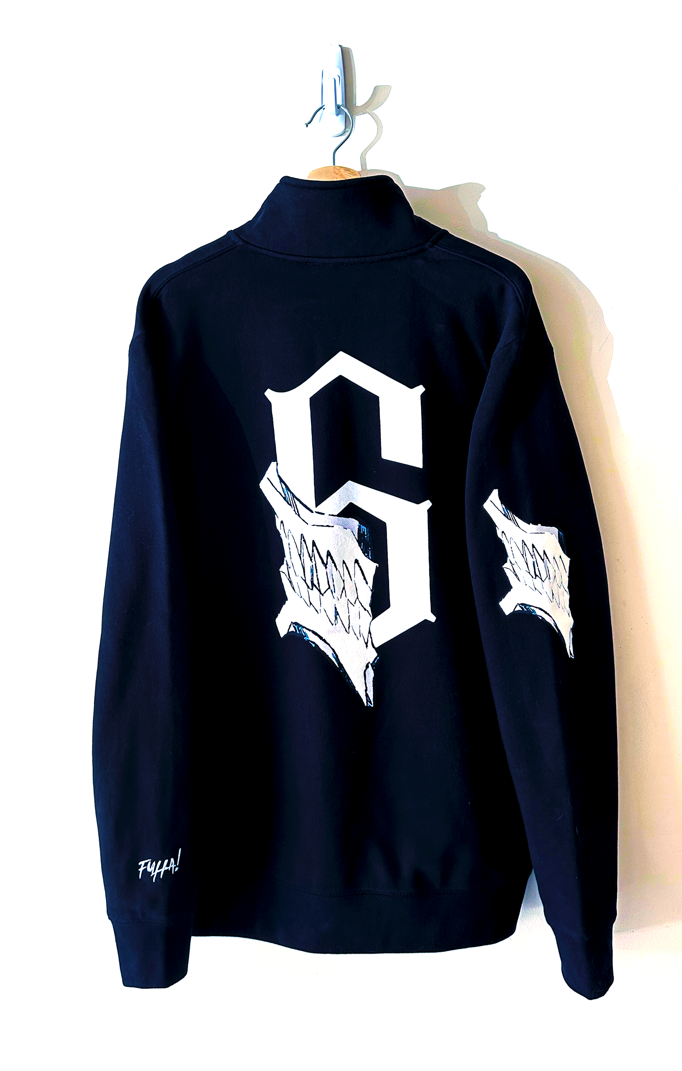 Bleach Grimmjow 6 Black Quarter-Zipper Sweater