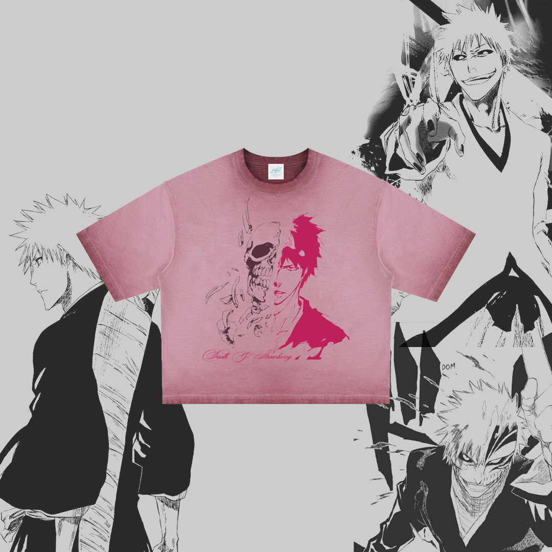 Death & Strawberry Rose Pink Tee