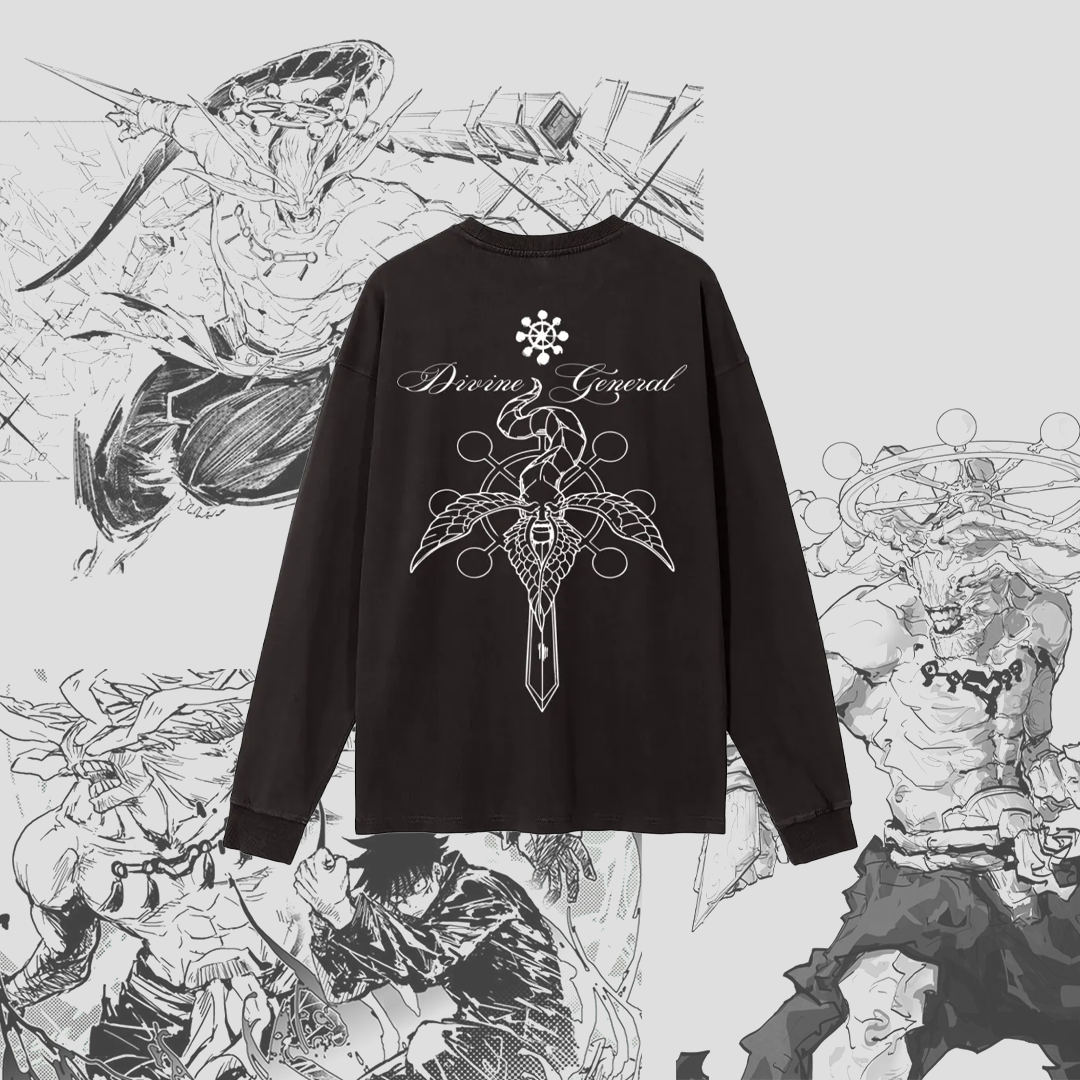 Divine General Vintage Washed Black Long Sleeve