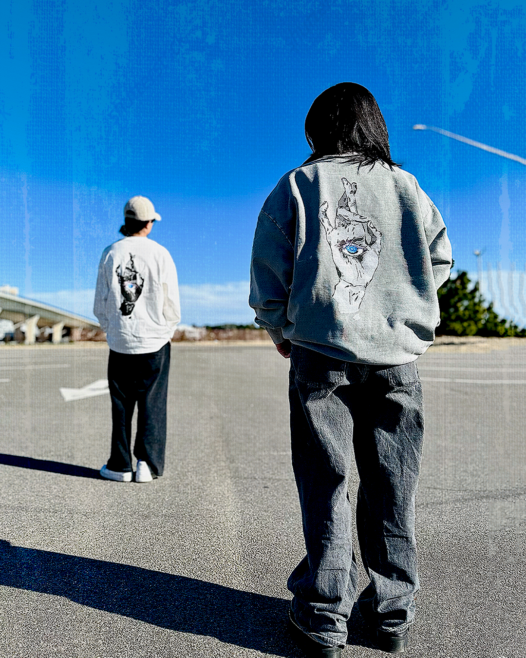 Limitless Grey Snow Washed Crewneck