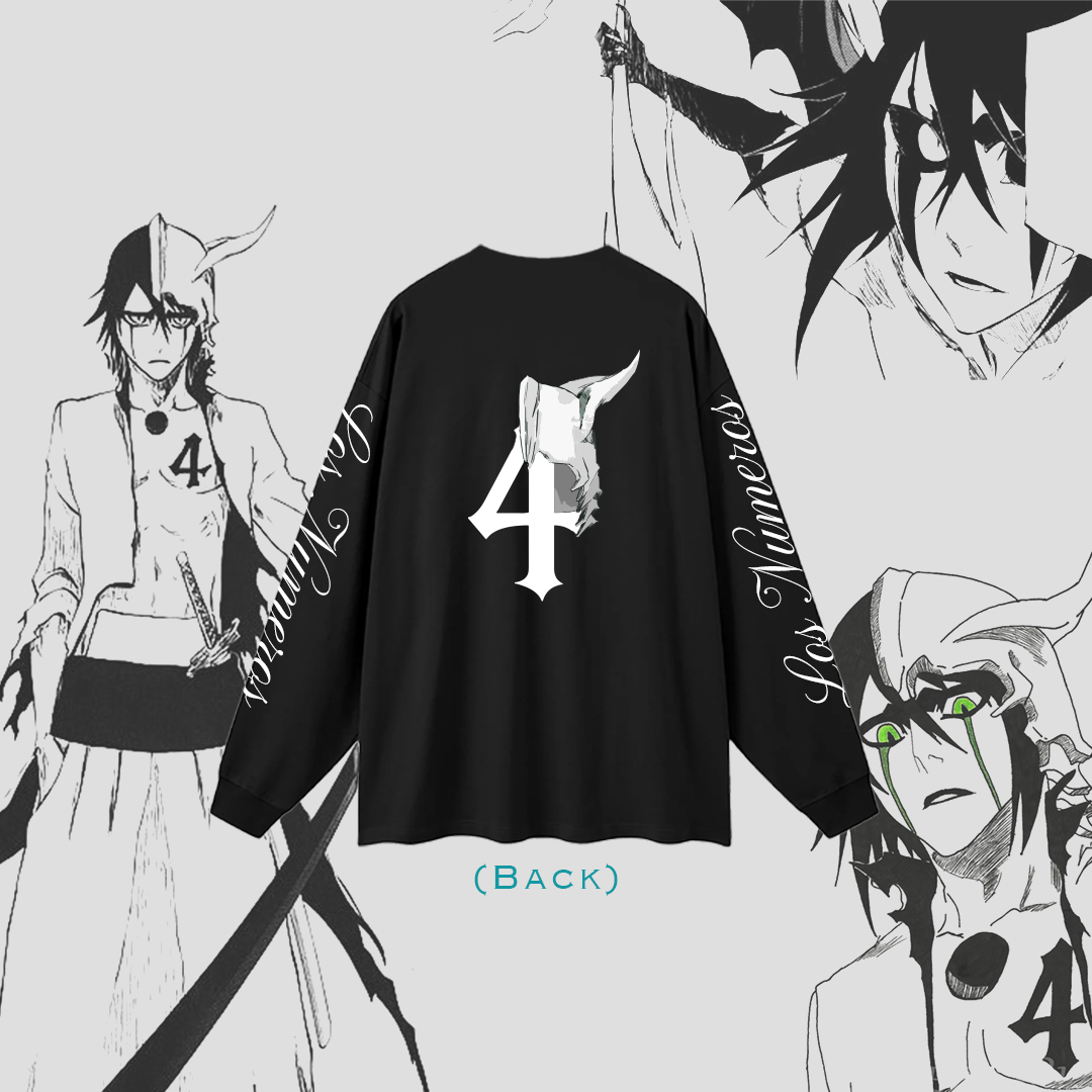 Los Numeros 4 Black Long Sleeve Shirt