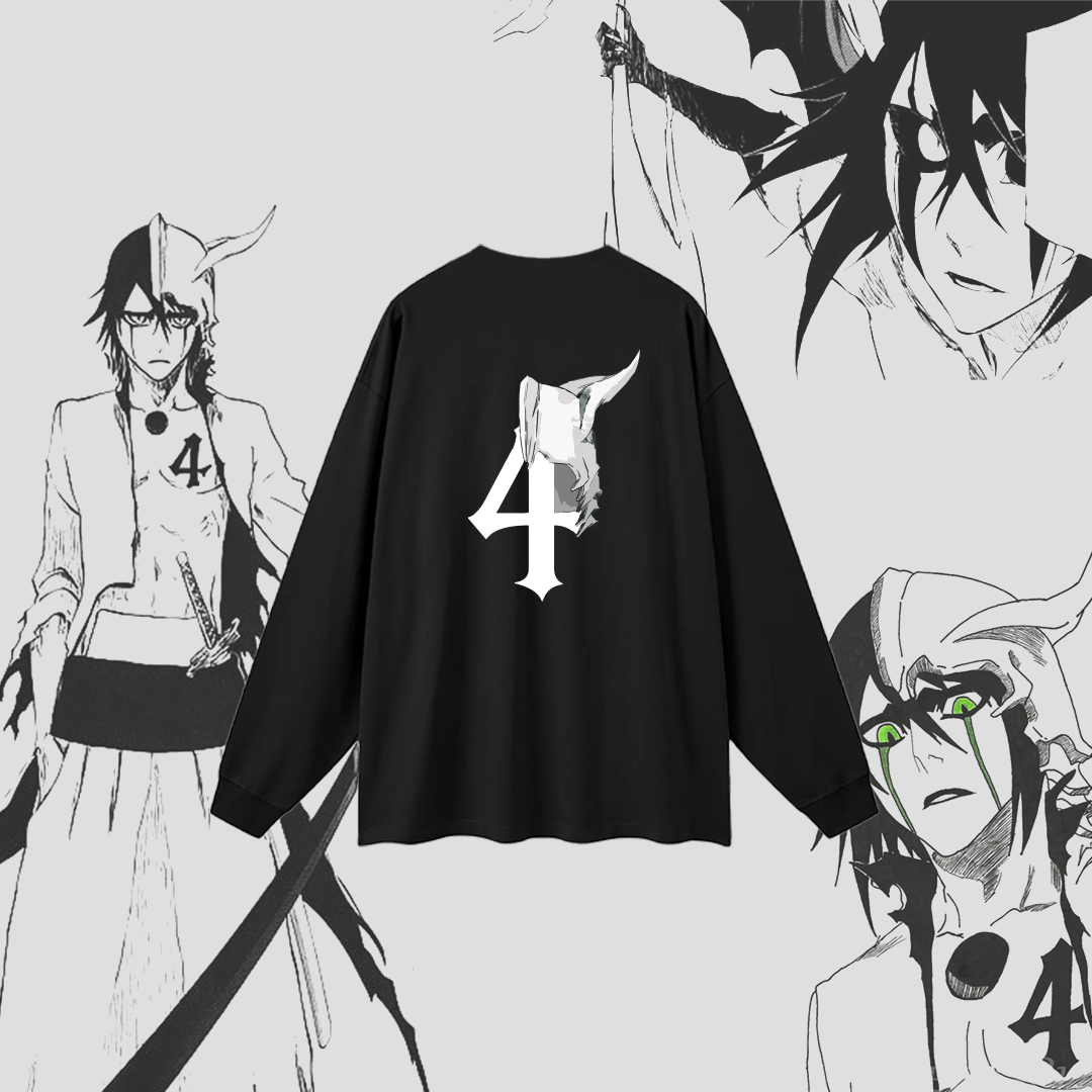 Los Numeros 4 Black Long Sleeve