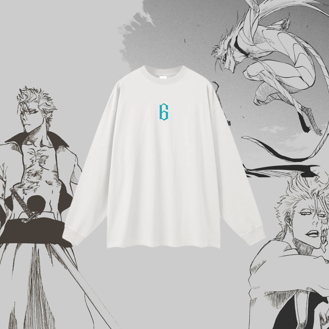 Los Numeros 6 White Long Sleeve