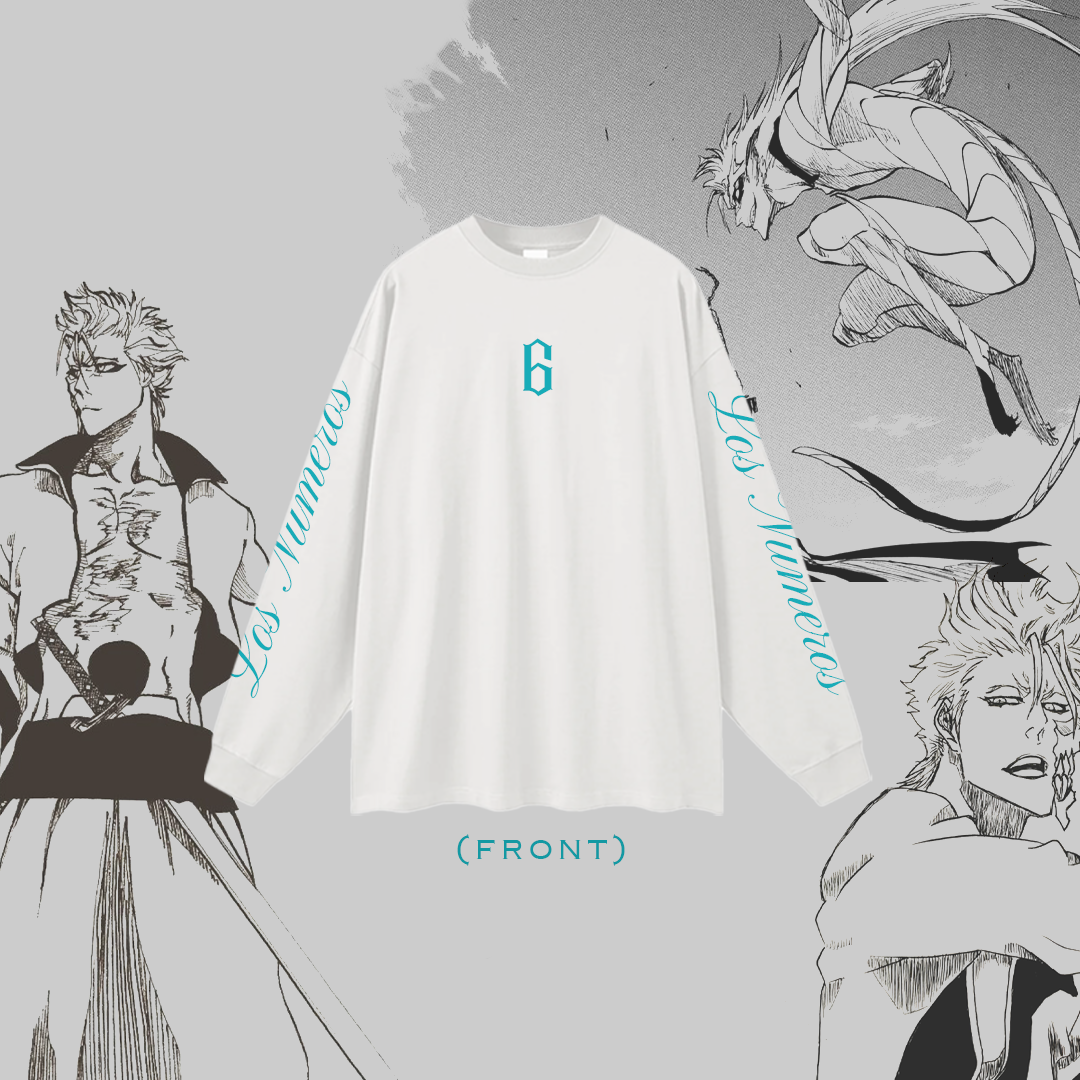 Los Numeros 6 White Long Sleeve Shirt