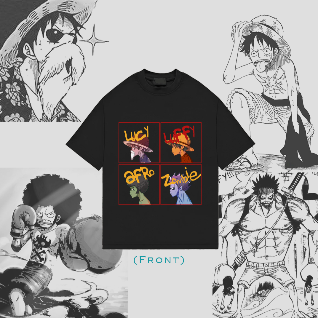 Captain 4-Panel Black Oversized Tee Captain 4-Panel Black Oversized Tee