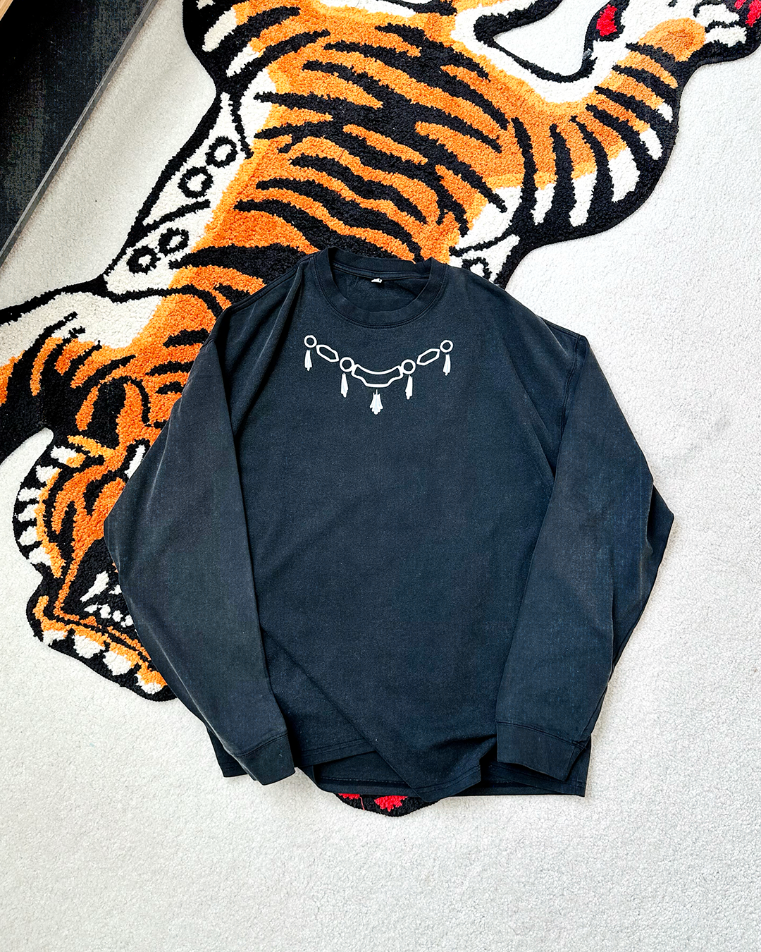 Divine General Vintage Washed Black Long Sleeve