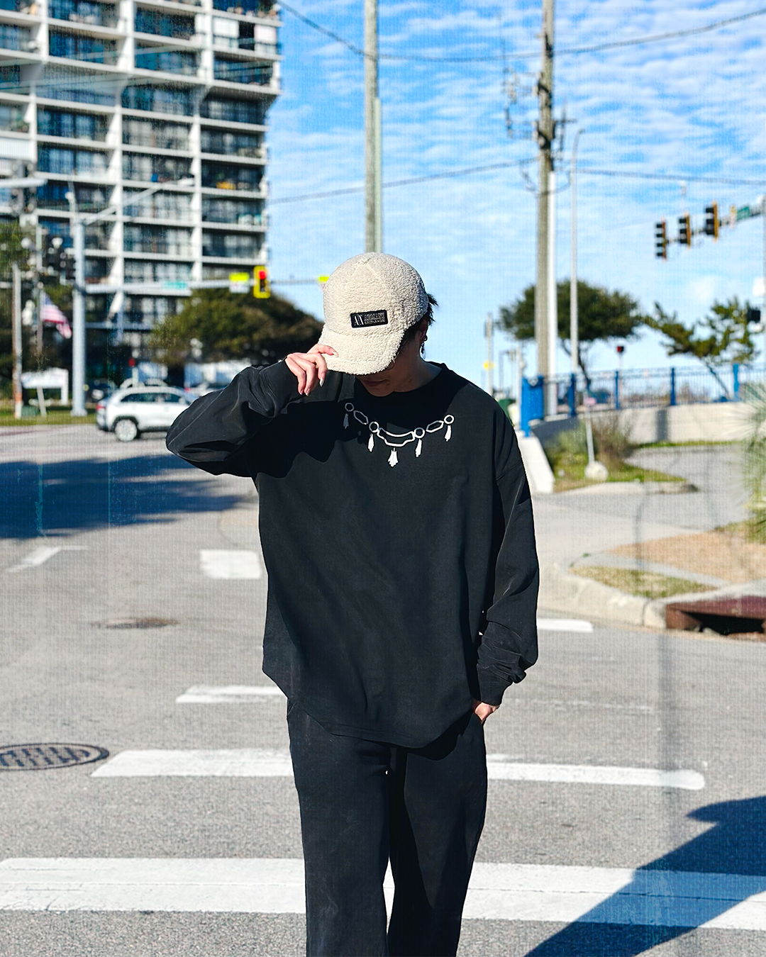 Divine General Vintage Washed Black Long Sleeve