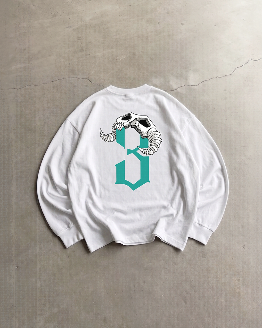 Los Numeros 3 White Long Sleeve