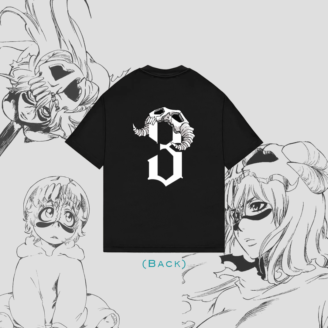 Los Numeros 3 Black Oversized Tee