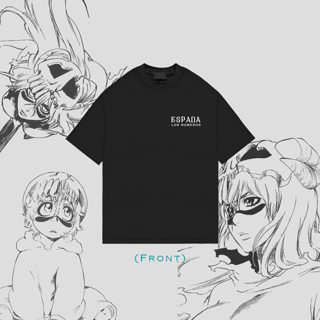 Los Numeros 3 Black Oversized Tee