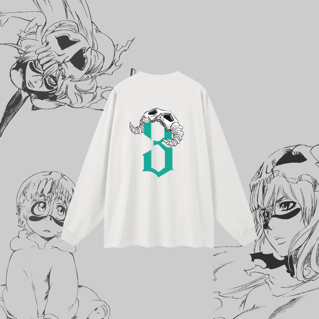 Los Numeros 3 White Long Sleeve