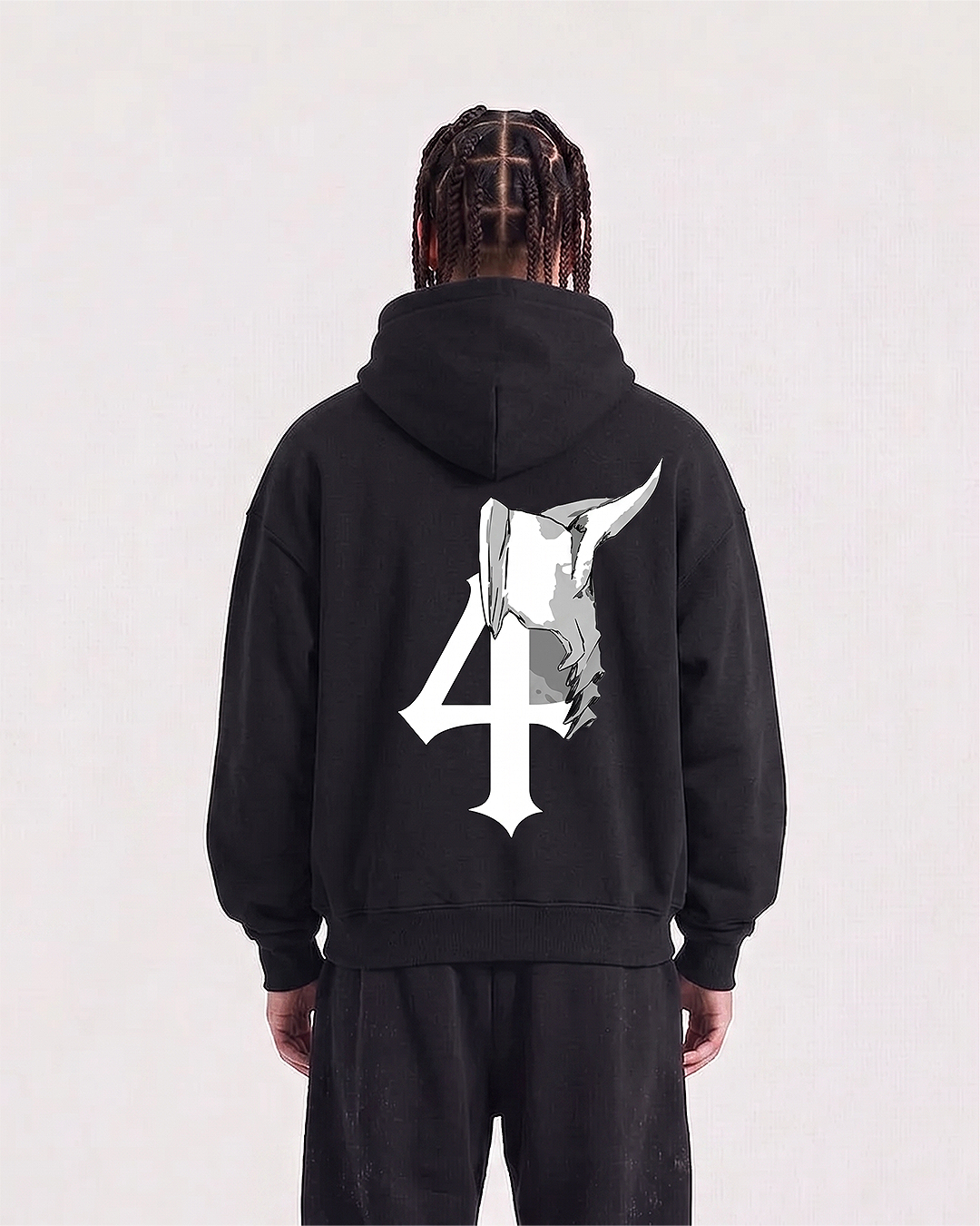 Los Numeros 4 Black Hoodie