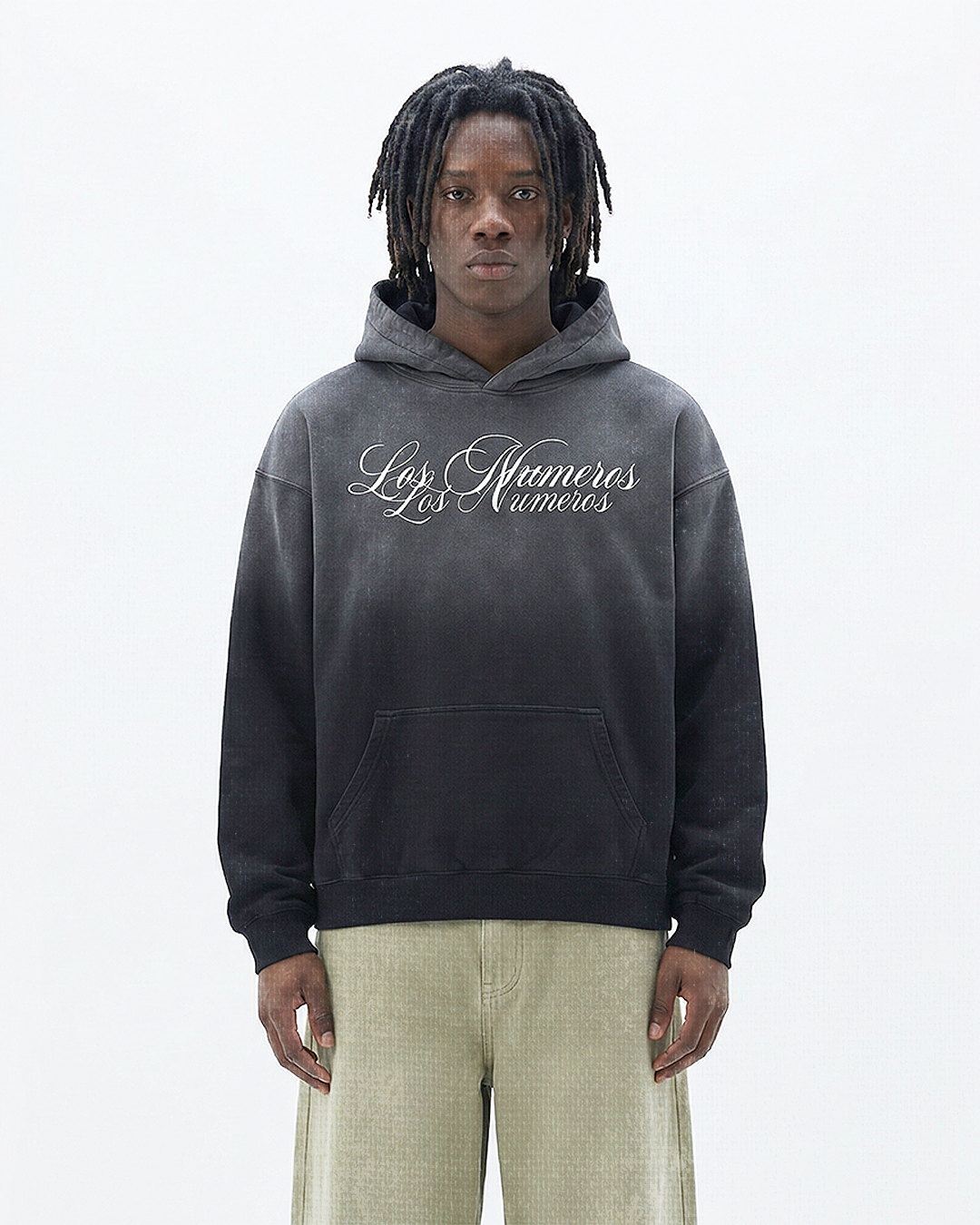 Los Numeros 4 Charcoal — Sun Fade Hoodie