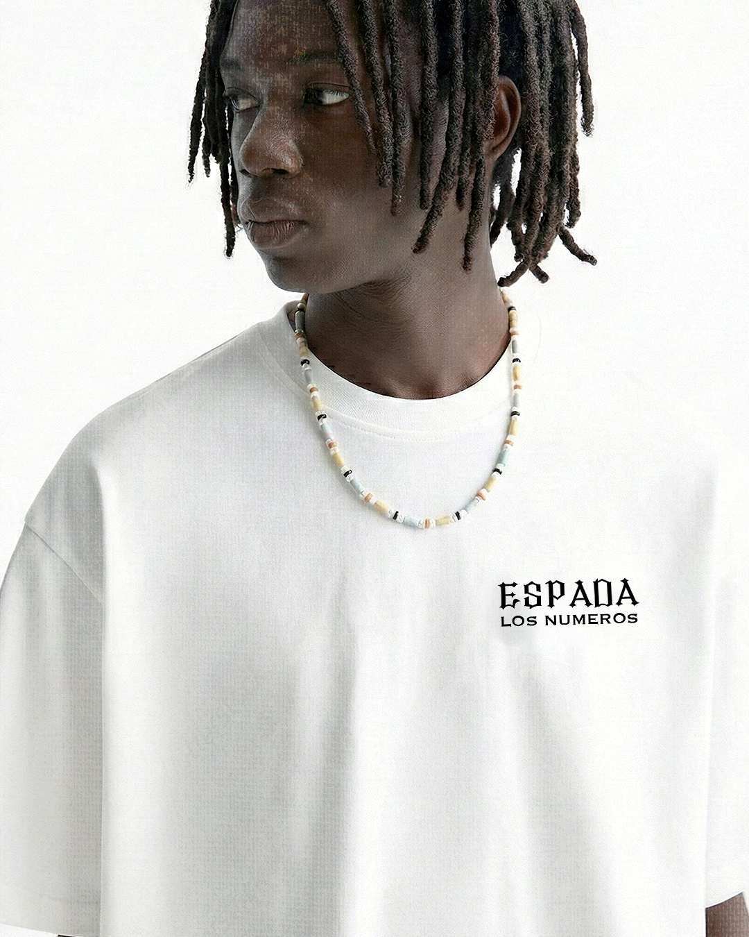 Los Numeros 1 White Oversized Tee