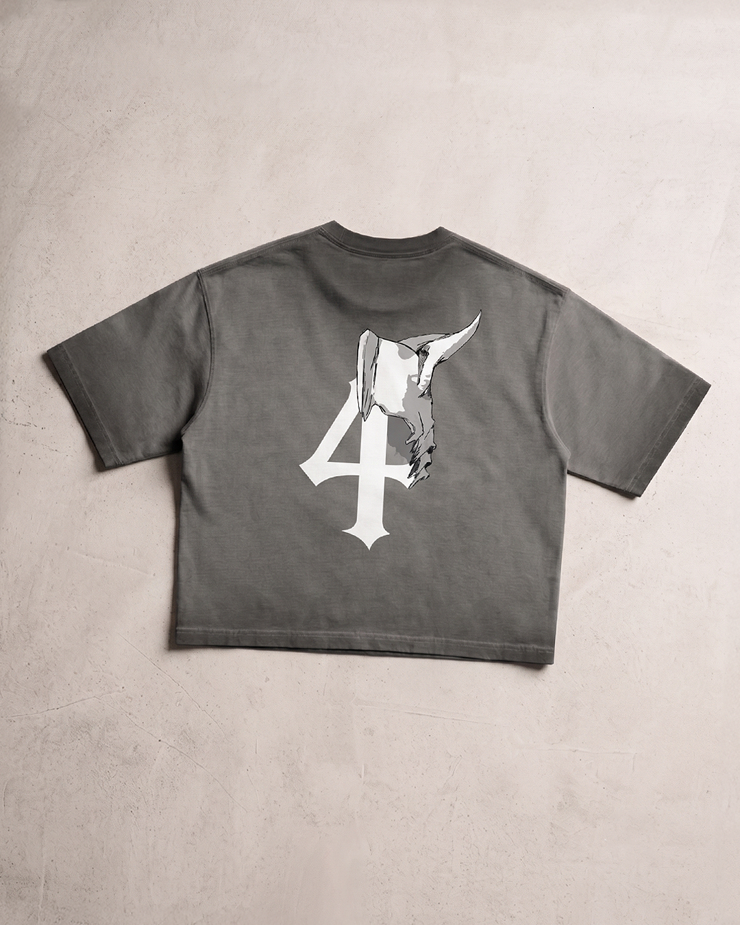 Los Numeros 4 Charcoal Tee