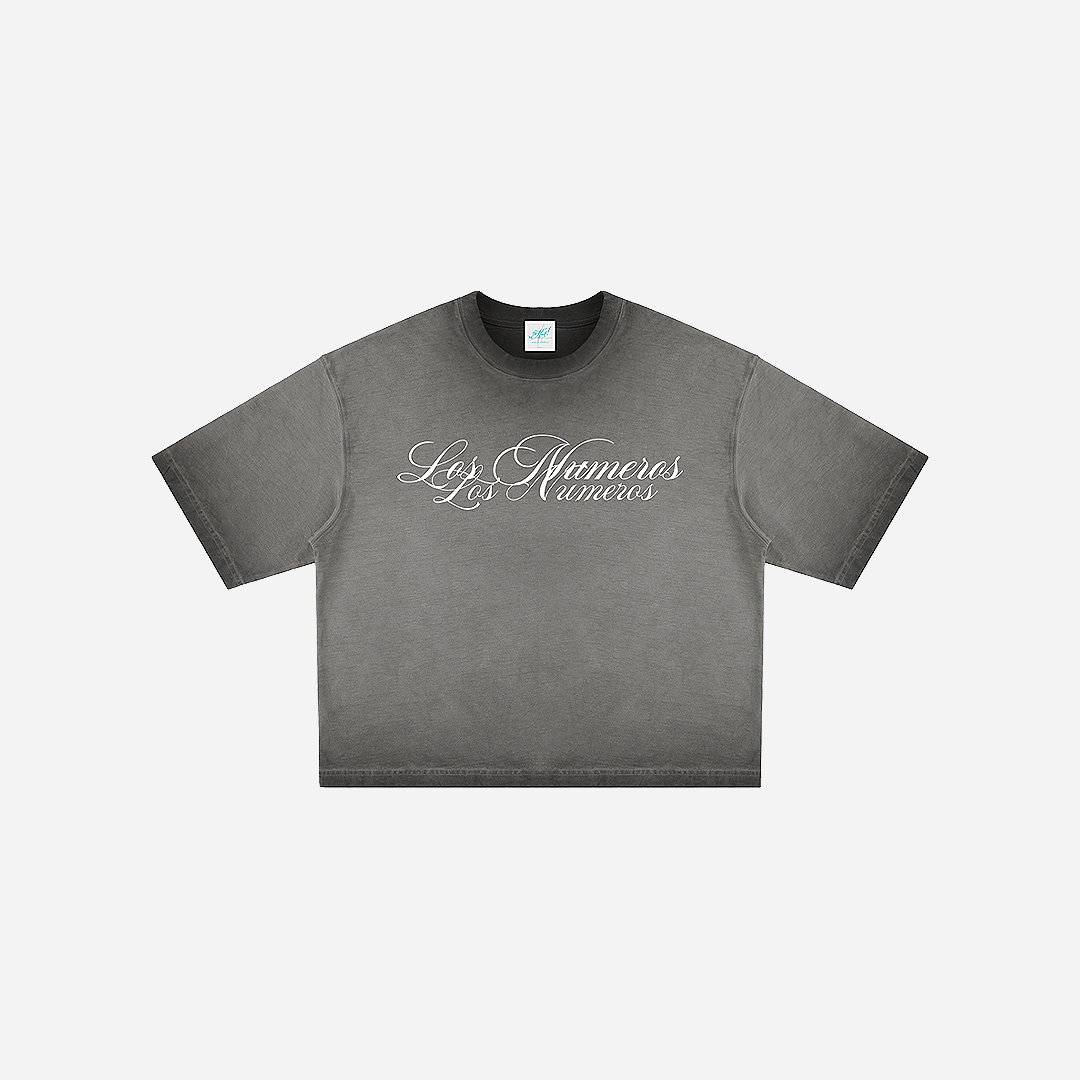 Los Numeros 4 Charcoal Tee