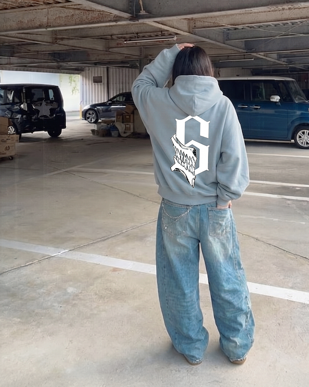 Los Numeros 6 Baby Blue Hoodie