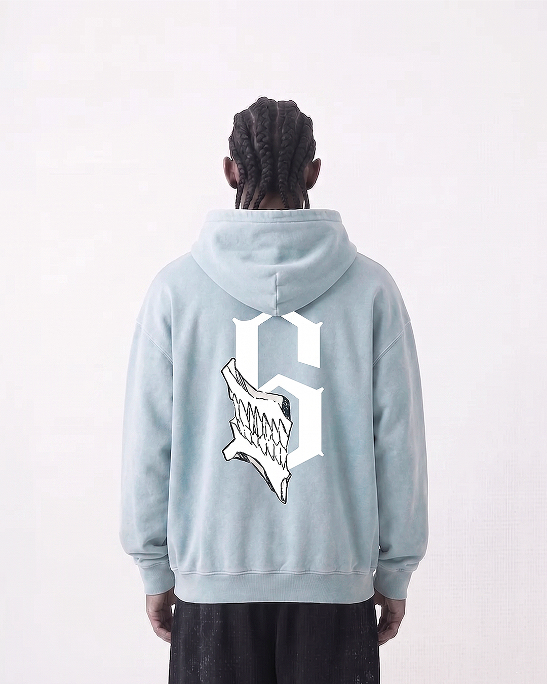 Los Numeros 6 Baby Blue Hoodie