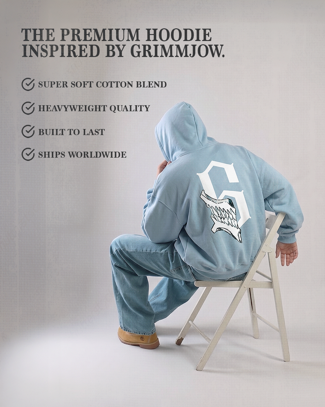 Los Numeros 6 Baby Blue Hoodie