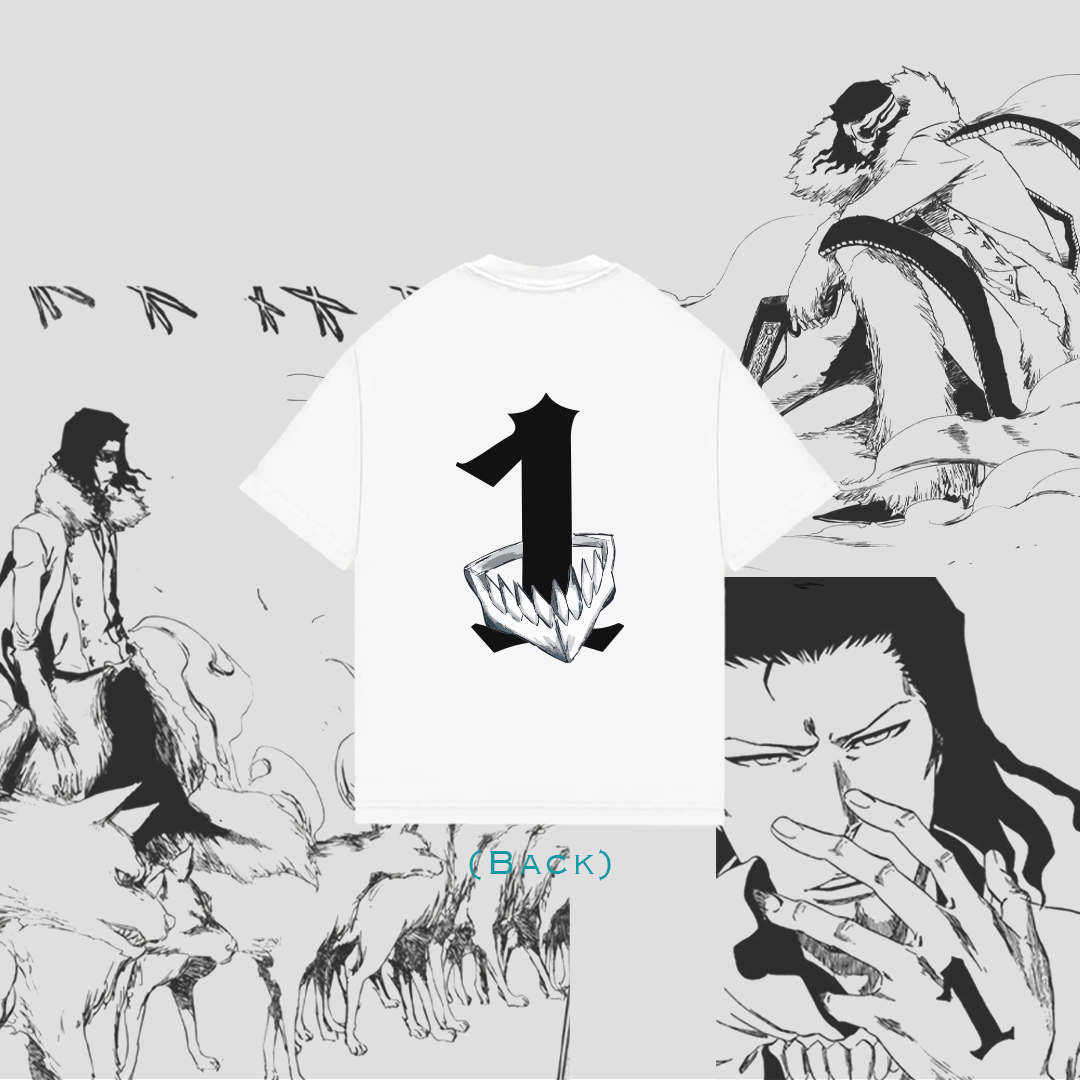 Bleach Starrk 1 White Drop Shoulder Tee
