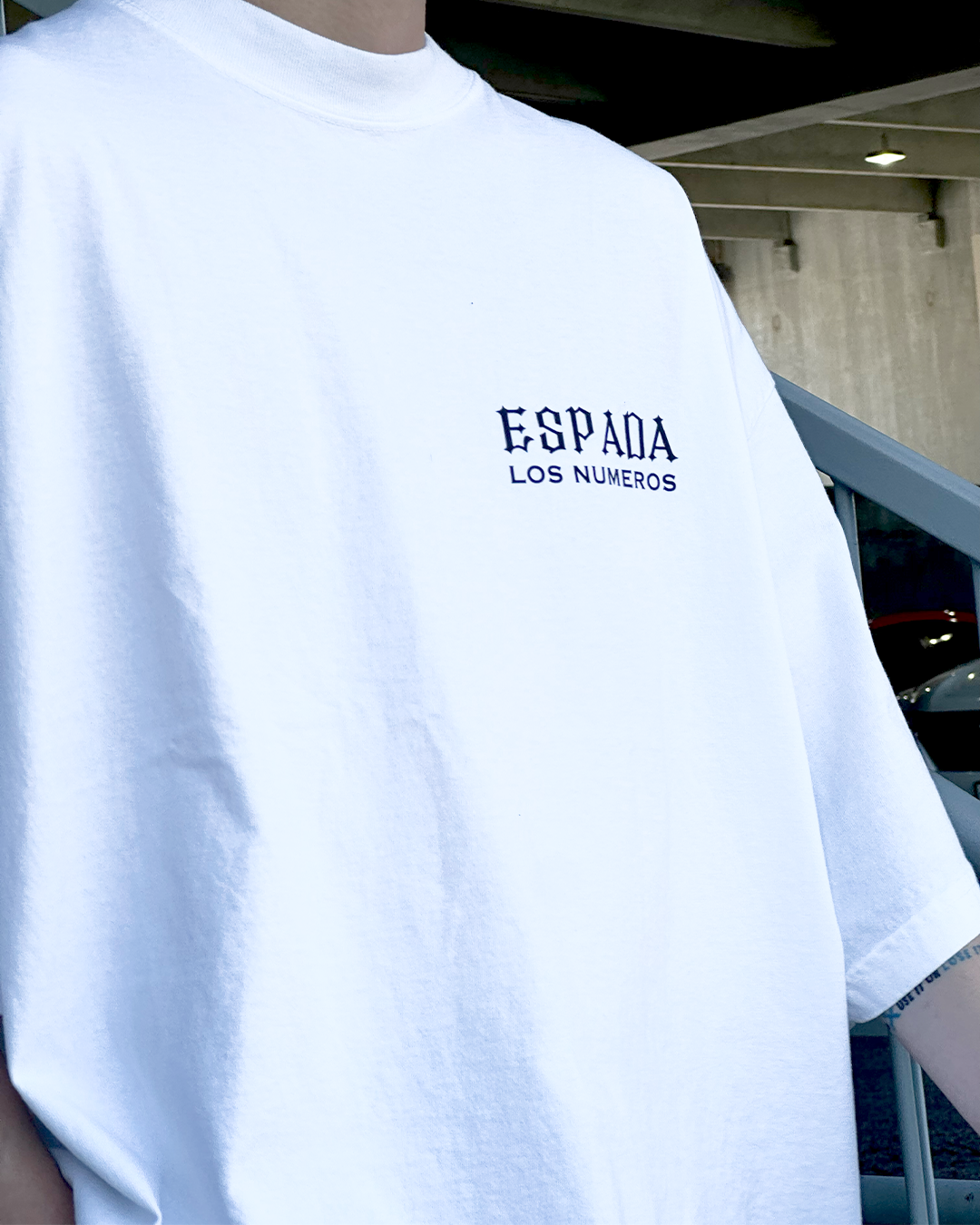 Los Numeros 1 White Oversized Tee
