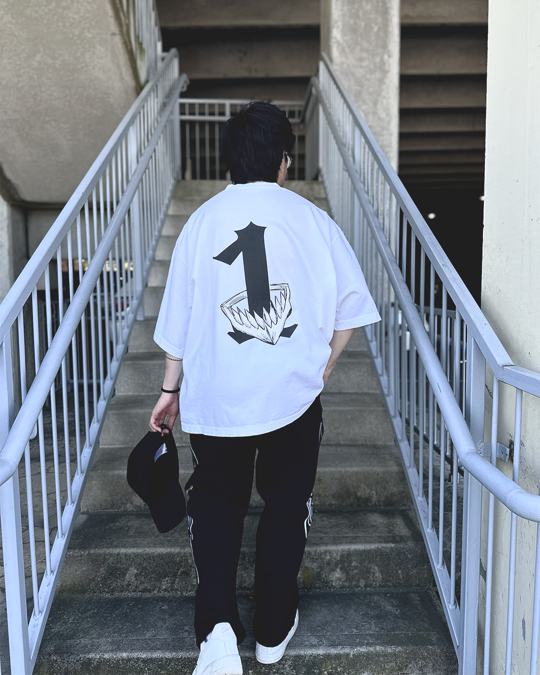 Los Numeros 1 White Oversized Tee
