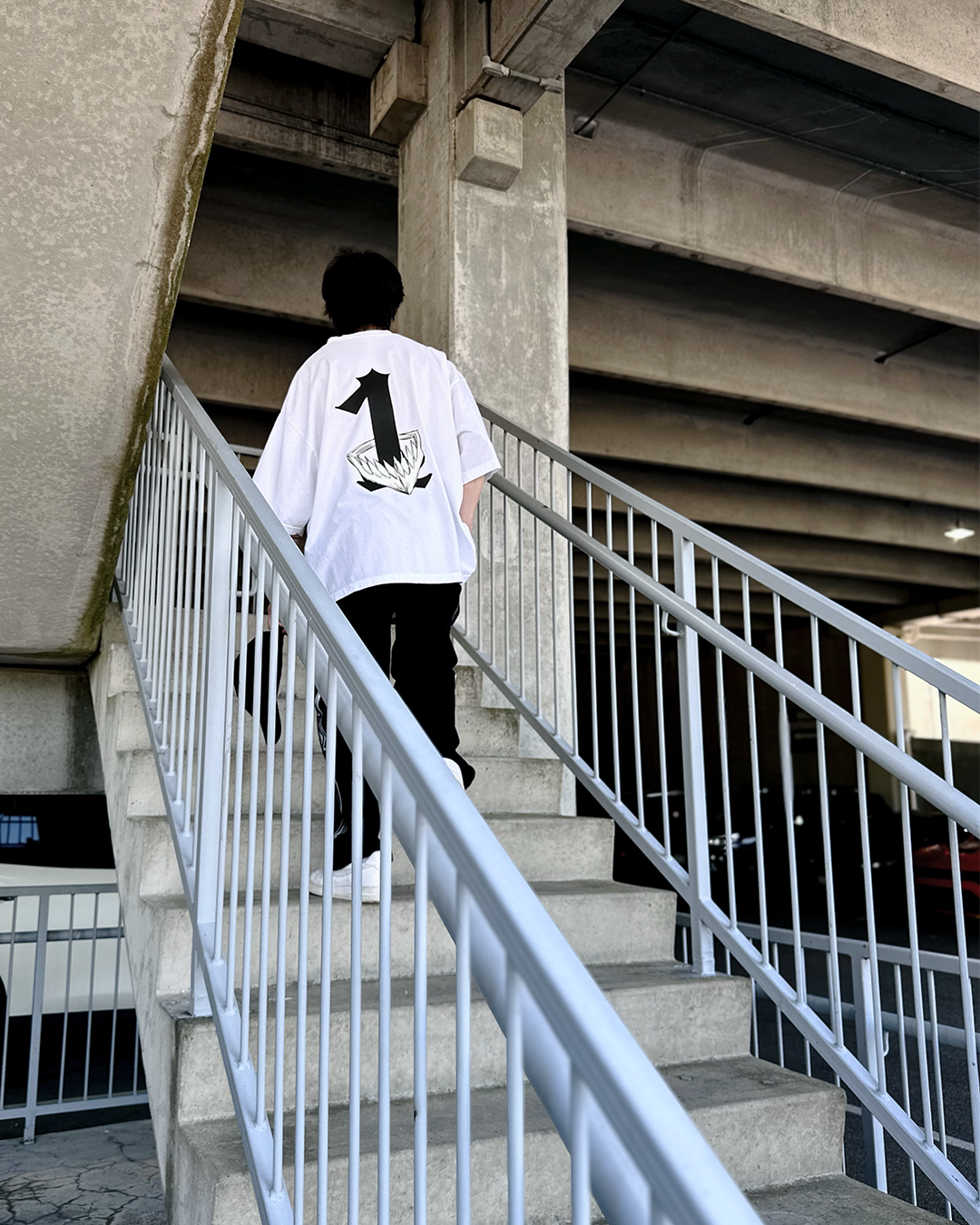 Los Numeros 1 White Oversized Tee