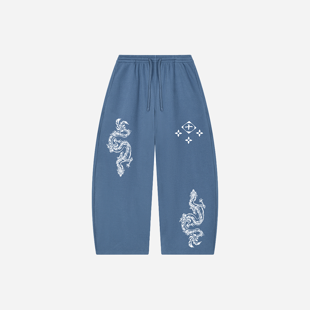 Ice Serpent Slate Waffle Knit Sweatpants