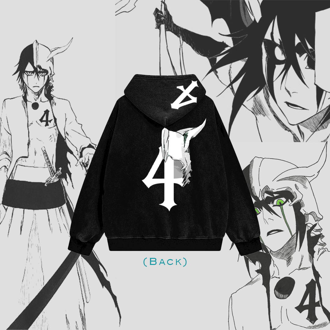 Bleach Ulquiorra 4 Black Full Zip Hoodie