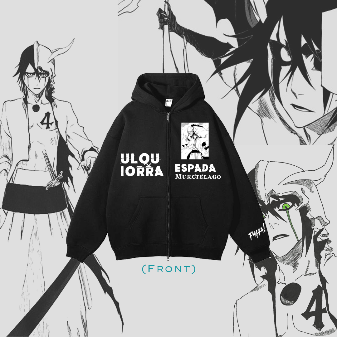 Bleach Ulquiorra 4 Black Full Zip Hoodie