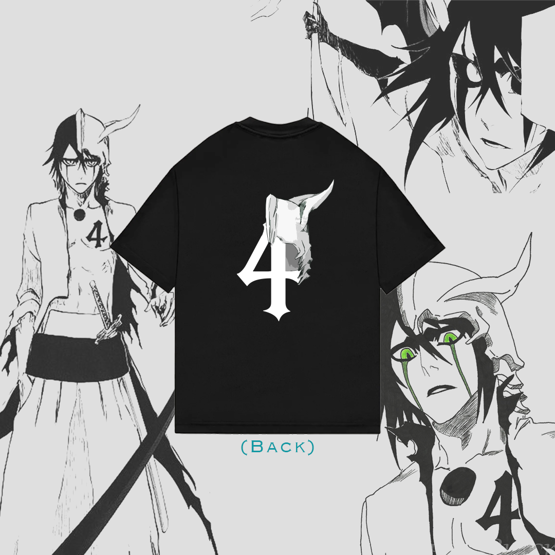 Bleach Ulquiorra 4 Black Drop Shoulder Tee