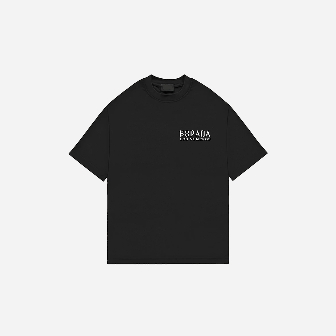 Los Numeros 4 Black Oversized Tee