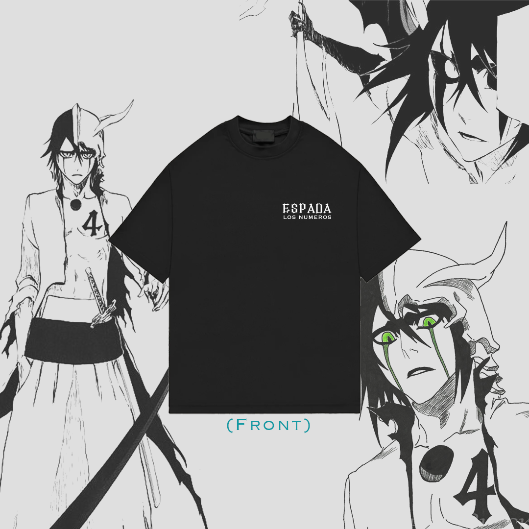 Bleach Ulquiorra 4 Black Drop Shoulder Tee