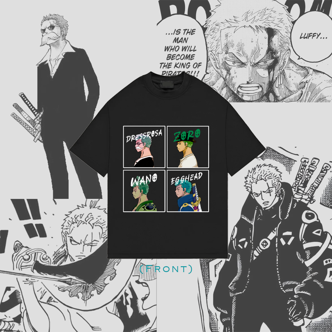 Zoro 4-Panel Black Oversized Tee