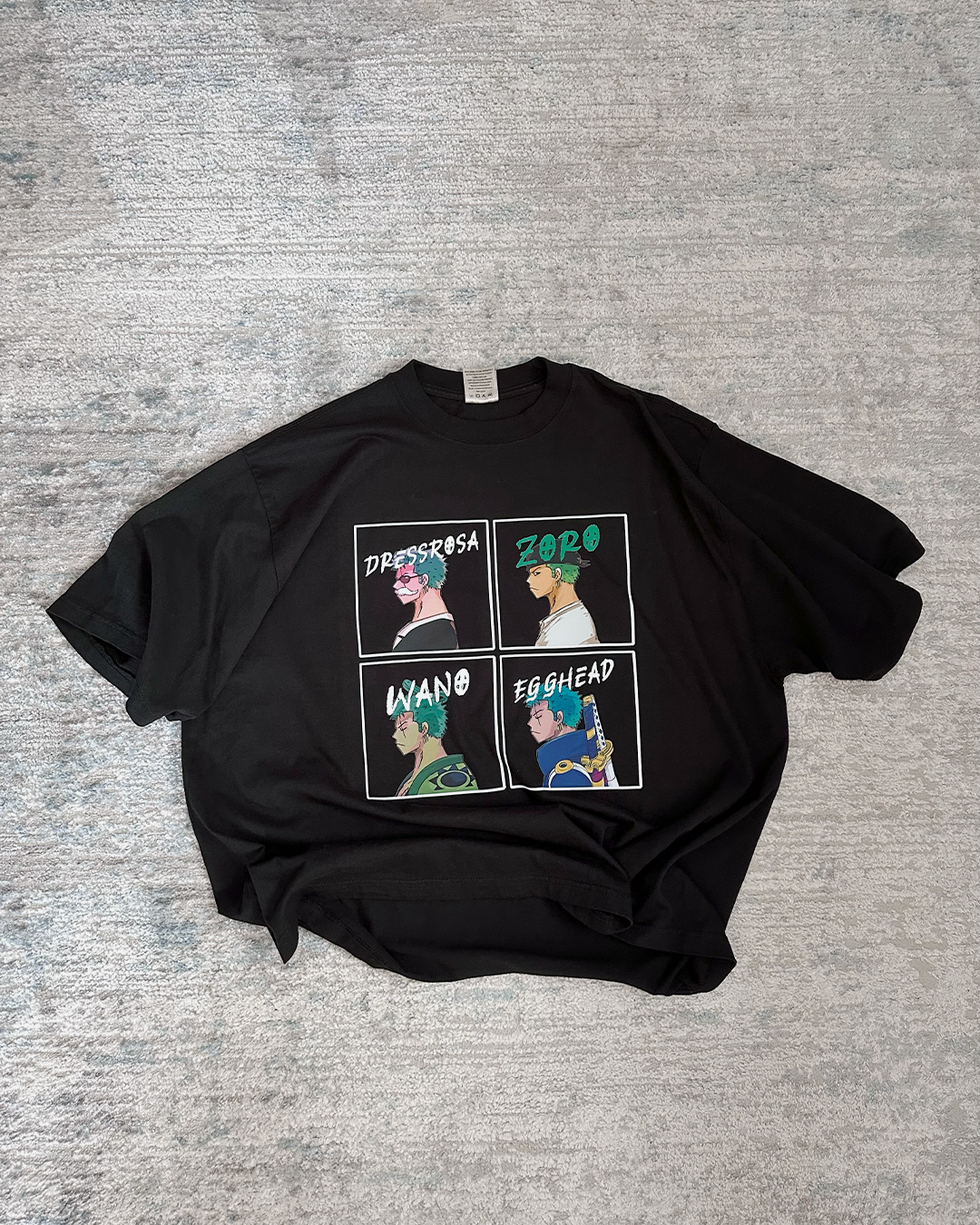 Zoro 4-Panel Black Oversized Tee