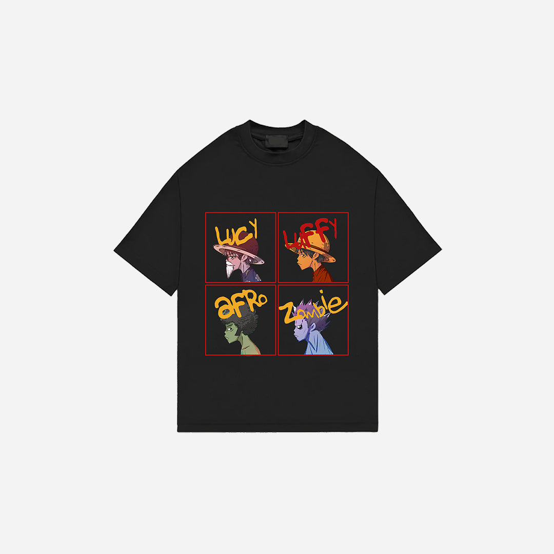 Captain 4-Panel Black Oversized Tee