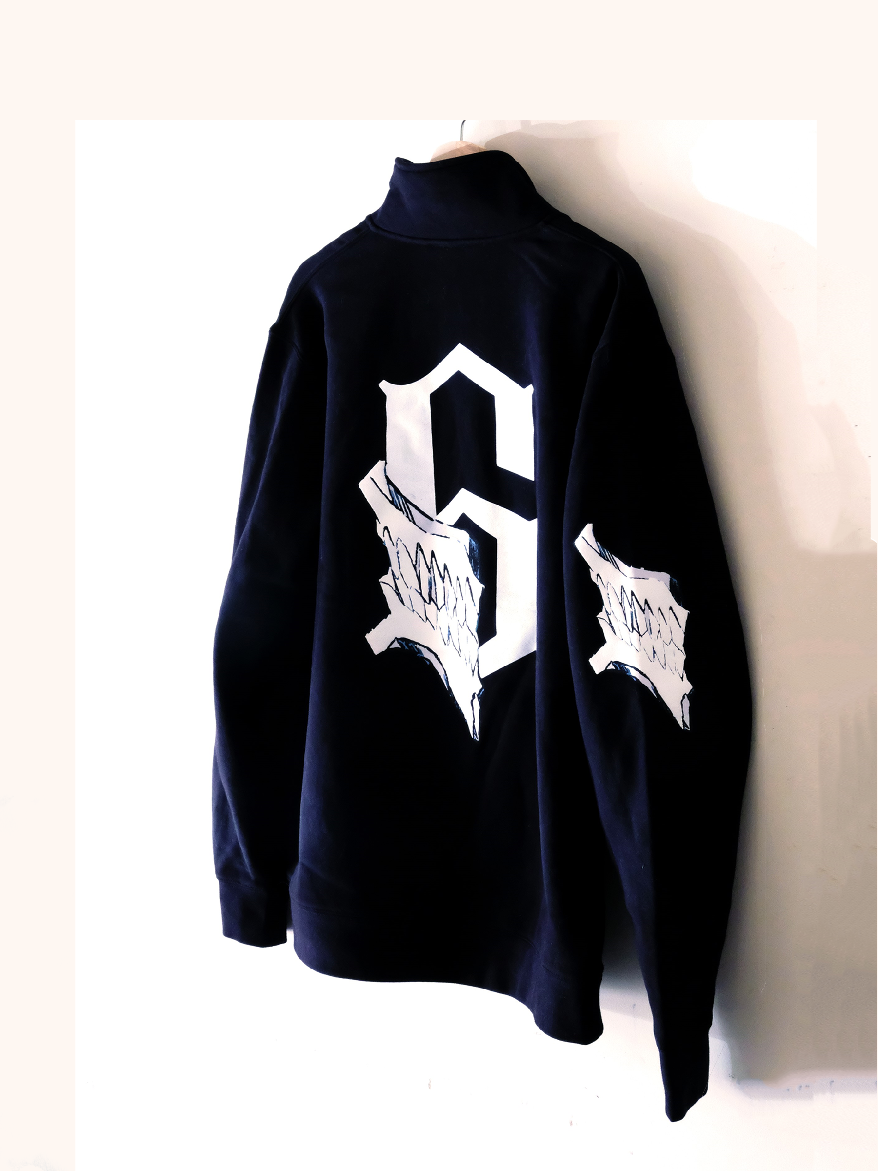 Bleach Grimmjow 6 Black Quarter-Zipper Sweater